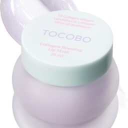 TOCOBO Collagen Lip Mask – Fermented Collagen Overnight Lip Sleeping Mask with Peptide & PHA | Korean Vegan Treatment for Dry, Aging Lips | Balm-to-Oil Plump-Looking Care, Lavender Scent | 0.68 oz